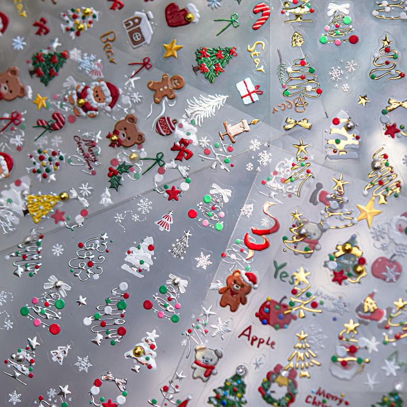 Autocollants 3D pour ongles de - Nail Art Xmas Stickers avis et prix