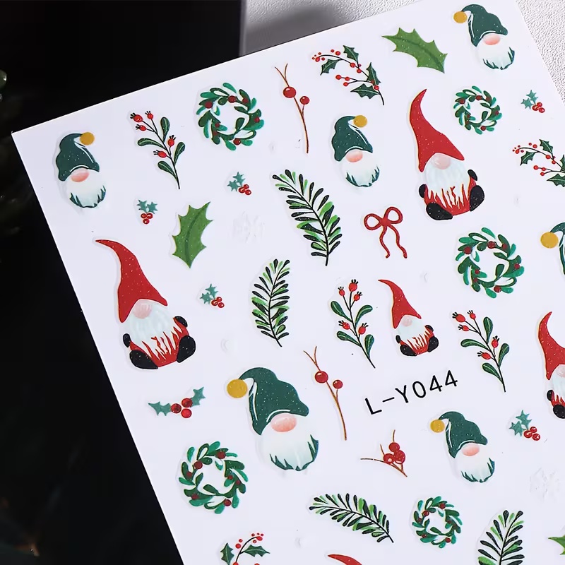 Autocollants de noël lumineux  - Nail Art Xmas Stickers avis et prix